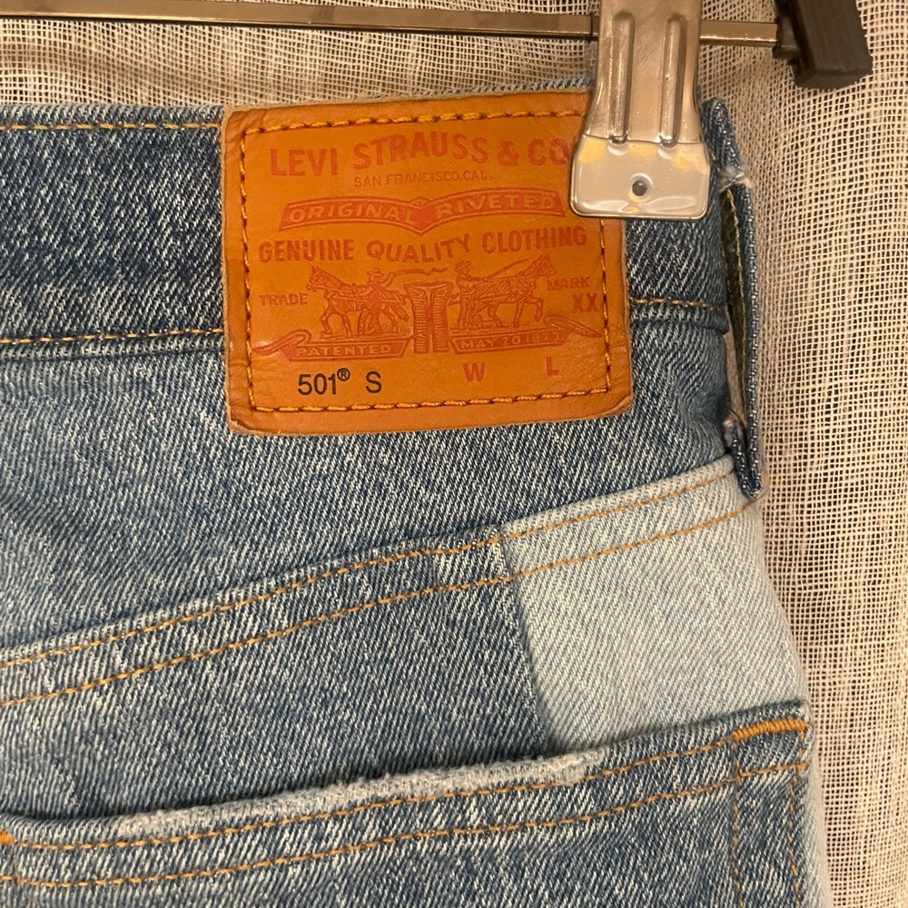 Rare! Levi’s Redone Patchwork Pieced 501s Skinny … - image 6